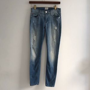 HUDSON stretch light-wash distressed denim - 25
